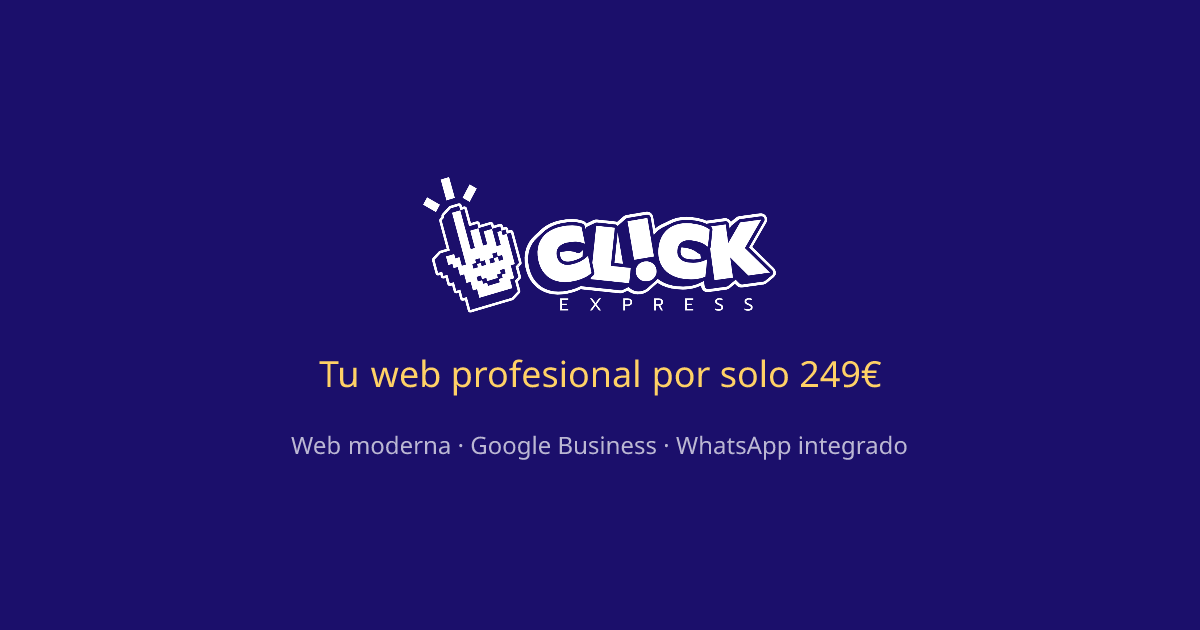 CL!CK EXPRESS — Tu web profesional por solo 249€